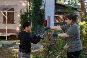 Die Gartenbau-Versicherung gemeinsam mit Jugendlichen des Pamojah e.V. in der Aktionswoche von Wiesbaden Engagiert.